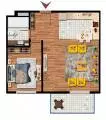 Квартира 1+1 тип 5