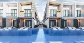 Премиум таунхаусы на расстоянии 300 м от моря Район: Конаклы Площадь: 91 м² Комнаты: 2+1